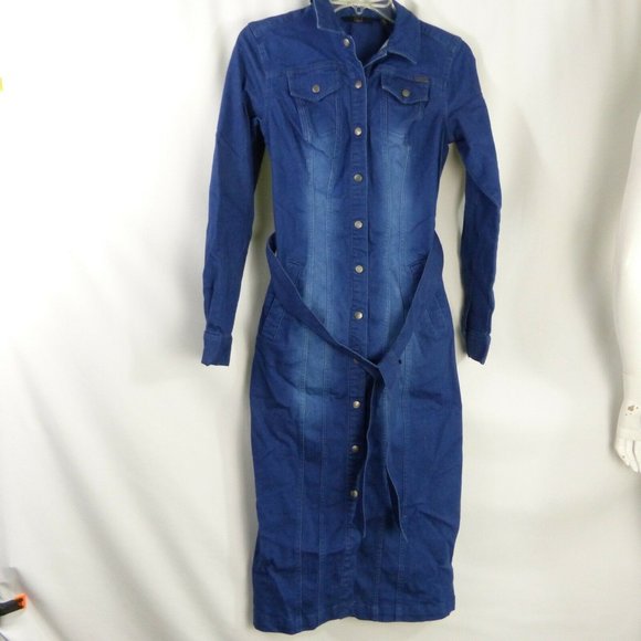 G.I.L.I. got it love it Women's Sz 0 Denim Duster - Picture 2 of 8